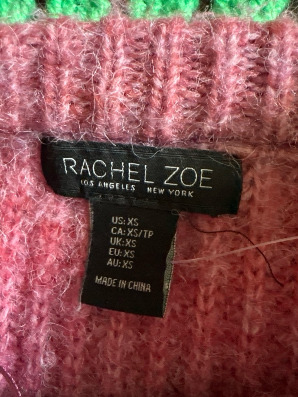 Rachel Zoe Pink Fuzzy Sweater